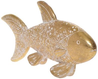 Ryba dekoracyjna, złota przecierana, 23-4-10,7 cm