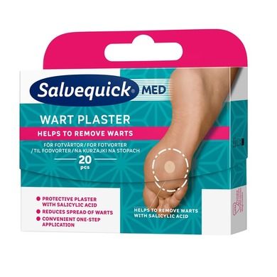 Salvequick Med, plastry na kurzajki na stopach, 20 szt.