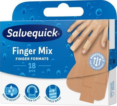 Salvequick, plastry Finger Mix, 18 szt.