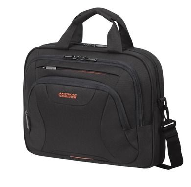 Samsonite, torba na laptopa, American Tourister, At Work, 33G39004, 13,3", 14", 14,1", czarno-pomarańczowy, czarny