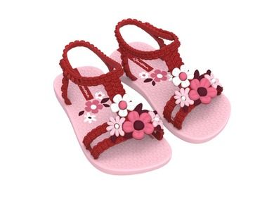 Sandały dziewczęce, różowe, kwiatki, My First Ipanema VI Baby, Ipanema