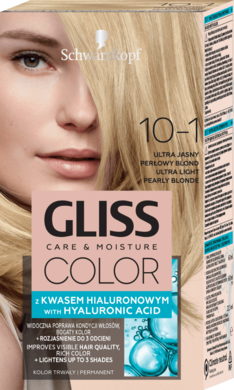 Schwarzkopf Gliss Color, krem koloryzujący nr 10-1 Ultra Jasny Popielaty Blond