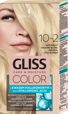 Schwarzkopf Gliss Color, krem koloryzujący nr 10-2 Naturalny Chłodny Blond 1op.