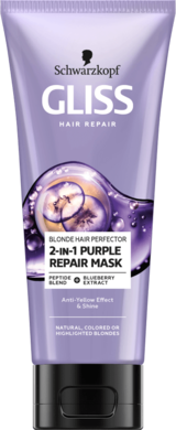 Schwarzkopf, Gliss Hair Repair Purple, maska do włosów blond i rozjaśnionych, 200 ml