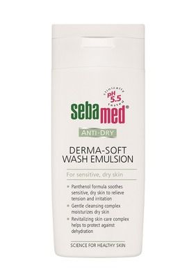 Sebamed, Anti-Dry, Derma-Soft Wash Emulsion, emulsja do mycia twarzy, 200 ml