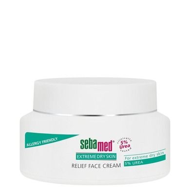 Sebamed, Extreme Dry Skin Relief Face Cream 5% Urea, kojący krem do cery bardzo suchej, 50 ml