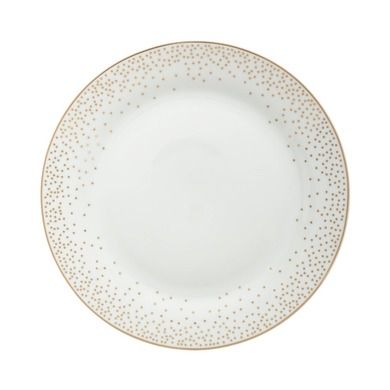 Secret de Gourmet, talerzyk deserowy, Jeanne, Ø 19 cm, biało-złoty