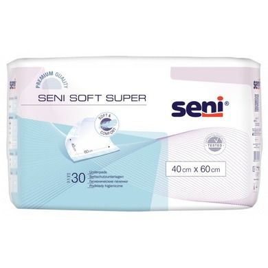 Seni Soft Super, Happy, podkłady higieniczne, 40-60 cm, 30 szt.