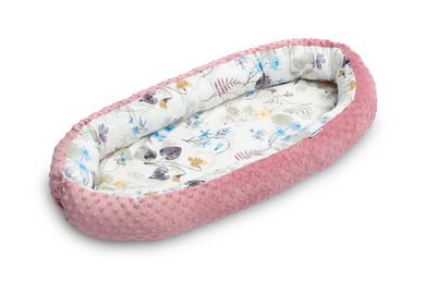 Sensillo, Minky, Retro, gniazdko niemowlęce, różowe, 70-30 cm