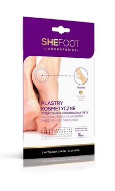 SheFoot, plastry kosmetyczne zmiękczające zrogowaciałe pięty- Hypoallergenic, 6szt