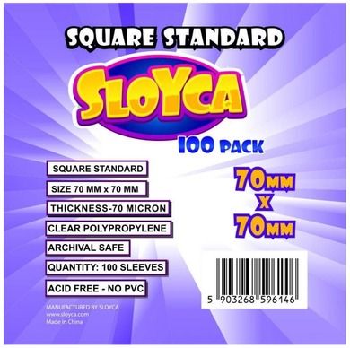 Sloyca, Square Standard, koszulki na karty, 70-70 mm, 100 szt.