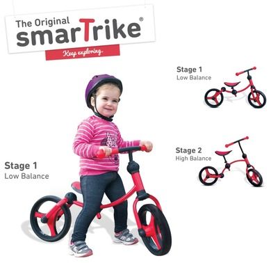 Smart Trike, rowerek biegowy, czerwono-czarny