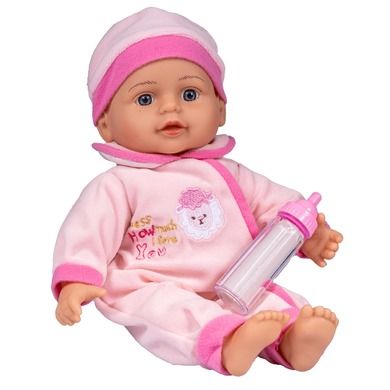 Smily Play, sensoryczna lalka z akcesoriami do karmienia, 35 cm