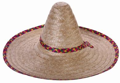 Sombrero słomkowe z haftem