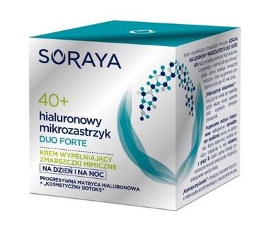 Soraya, Hialuronowy Mikrozastrzyk Duo Forte 40+, krem na dzień i noc, 50 ml