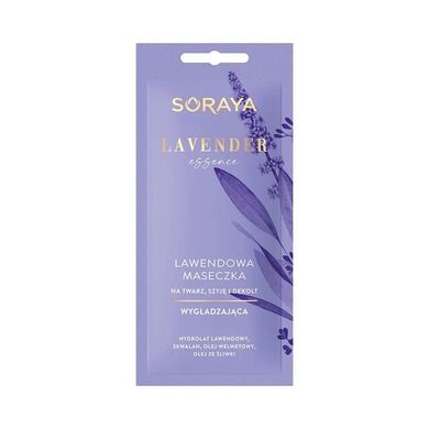 Soraya, Lavender Essence, lawendowa maseczka wygładzająca na twarz szyję i dekolt, 8 ml