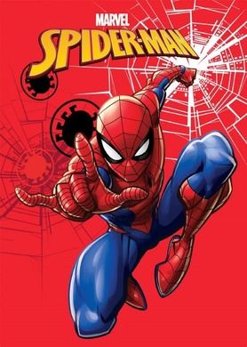 Spider-Man, koc z polaru, czerwony, 100-140 cm