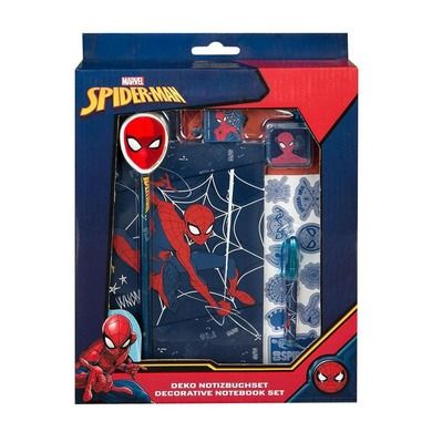 Spider-Man, zestaw kreatywny, notes z akcesoria, 8 elementów