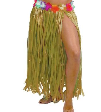 Spódnica hawajska, długa, żółta, 75 cm