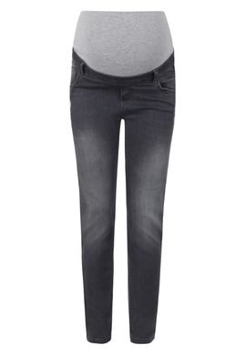 Spodnie jeansowe damskie, ciążowe, slim fit, szare, Bellybutton