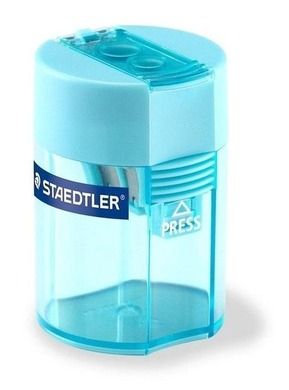 Staedtler, temperówka podwójna z pojemnikiem cyjan