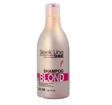 Stapiz, Sleek Line Blush Blond, szampon nadający różowy odcień, do włosów blond z jedwabiem, 300 ml