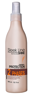 Stapiz, Sleek Line Repair Thermal Lotion Protection, dwufazowy płyn z jedwabiem do prostowania włosów, 300 ml