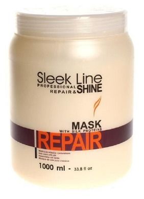 Stapiz, Sleek Line Repair Volume Mask, maska do włosów z jedwabiem zwiększająca objętość, 1000 ml