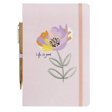 Starpak, notes A5 z długopisem, Pink Flower