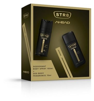STR8, Ahead, zestaw prezentowy, dezodorant, spray, 150 ml + dezodorant, 75 ml