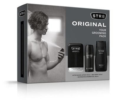 STR8, zestaw prezentowy Original: woda po goleniu, 100 ml + dezodorant, spray, 150 ml + żel pod prysznic, 250 ml