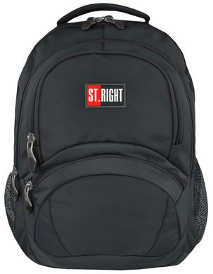 St.Right, plecak szkolny, czterokomorowy, gray