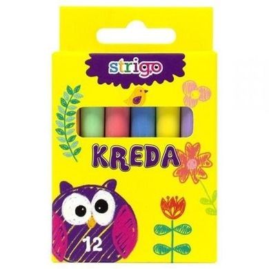 Strigo, kreda niepyląca, 12 kolorów
