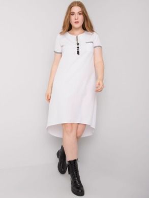 Sukienka damska, plus size, biała, Lakerta