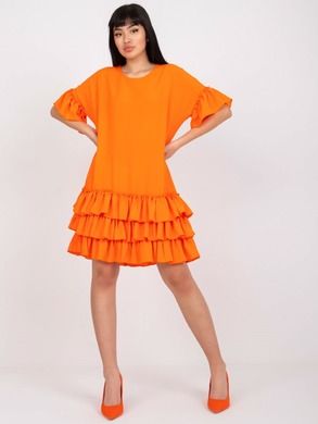 Sukienka damska, pomarańczowa, Rue Paris
