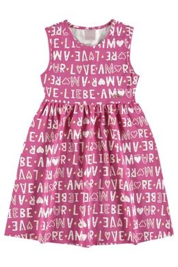 Sukienka dziewczęc bez rękawów, różowa, Quimby