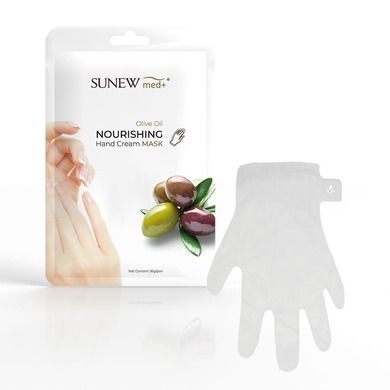 SunewMed+ Nourishing Hand Cream Mask, odmładzająca maska do dłoni w formie rękawiczek, Oliwa z Oliwek