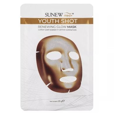 SunewMed+, Youth Shot Renewing Glow Mask, rozświetlająca maska w płachcie, 25g