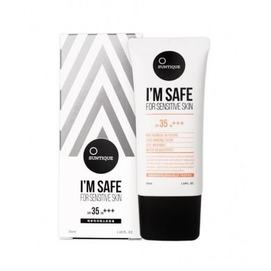 Suntique, I'm Safe For Sensitive Skin SPF35+/PA+++, krem przeciwsłoneczny do skóry wrażliwej, 50 ml
