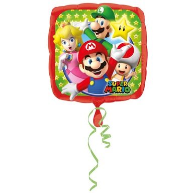 Super Mario, balon foliowy, 43 cm