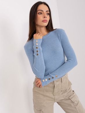 Sweter damski, niebieski, P-M