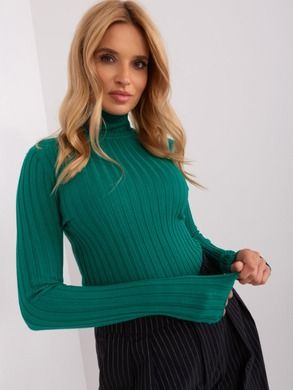 Sweter damski, plus size, zielony, P-M