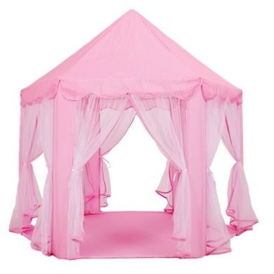 Sześciokątny namiot, różowy