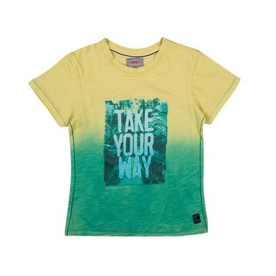 T-shirt chłopięcy, zielony, Kanz