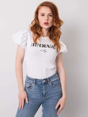 T-shirt damski, biały, H&B
