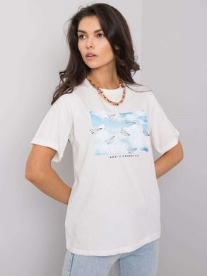 T-shirt damski, biały, Pepper & Mint