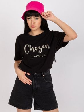 T-shirt damski, czarny, H&B