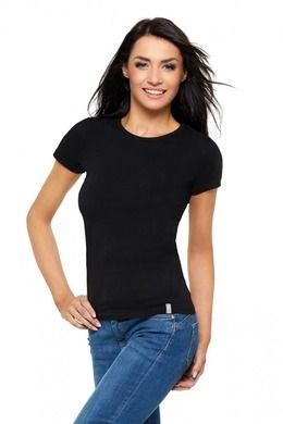 T-shirt damski, czarny, Moraj