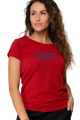 T-shirt damski, czerwony, Beauty, Moraj