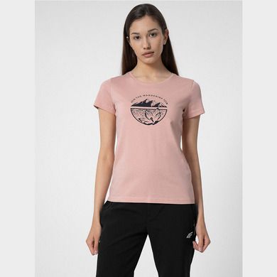 T-shirt damski, różowy, 4F